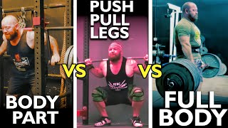 Comparing 5 Proven Training Splits for Strength (Push/Pull/Legs, Upper Lower, Whole Body)