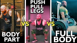 Comparing 5 Proven Training Splits for Strength (Push/Pull/Legs, Upper Lower, Whole Body) Profile