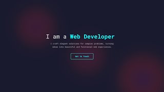 Portfolio | Hero Section with Typewriter effect | Hero 3 #html #css
