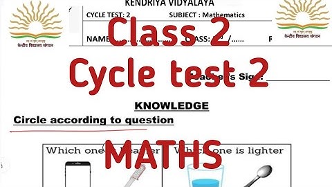 Class 2 maths cycle test 2/question paper/kv/kvs/ #class2 #cycletest #cycltest2 #maths  #kvexam