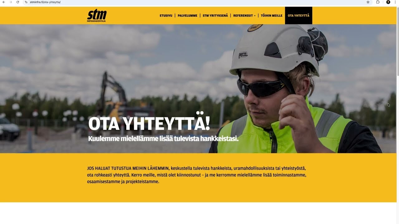 STM Infra – B2B-verkkosivustouudistus infra-alan yritykselle | Funkkis