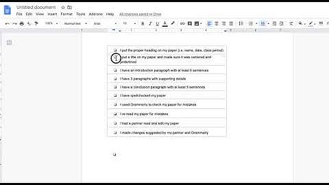 Checkboxes in Google Docs or Sheets