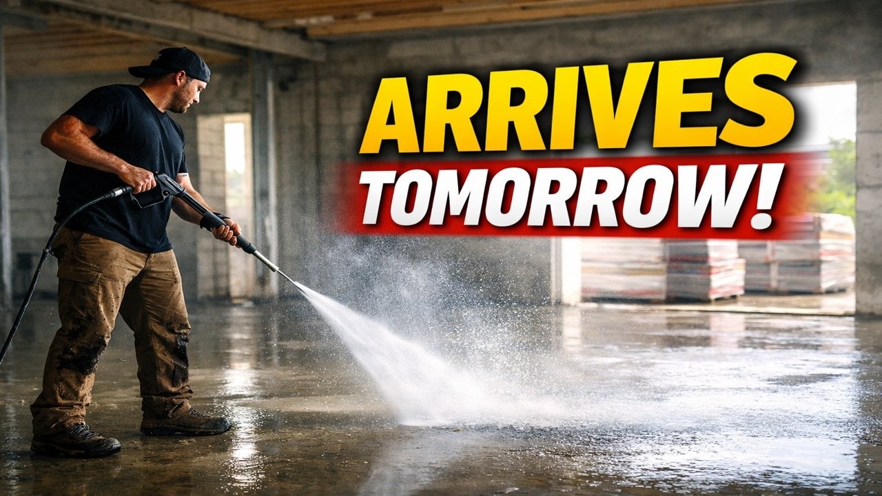 Drywall Arrives Tomorrow… So We Power Washed Everything