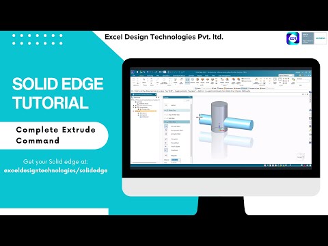 Complete Extrude Command in Solid Edge | Solid edge tutorial | Excel Design Technologies