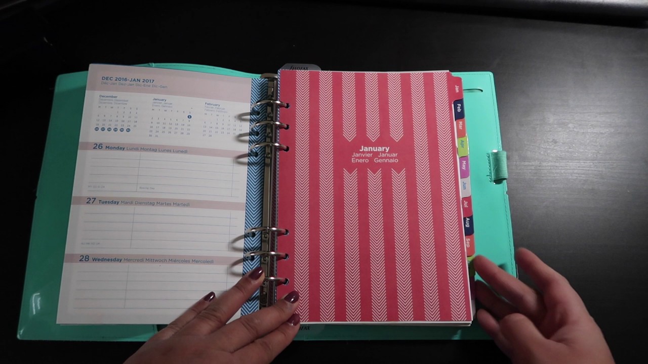 Planning Filofax 2017 Review on pattern inserts - YouTube
