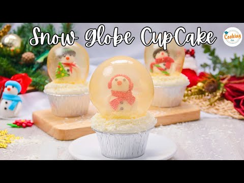 How To Make Snow Globe Cupcake | Christmas Food Decoration Idea #christmascake #cupcake