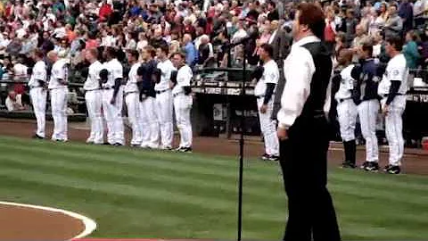 Robert McPherson sings the Star Spangled Banner