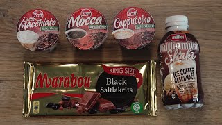 Marabou Saltlakrits | Müllermilch Ice Coffe Shake | Zott Latte Macciato Mocca Cappuccino