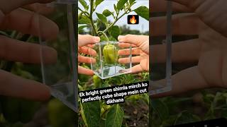 Cubic Shimla Mirch Cutting 😍 | Satisfying Cooking Hack #shortsfeed #shortsviral #youtubeshorts