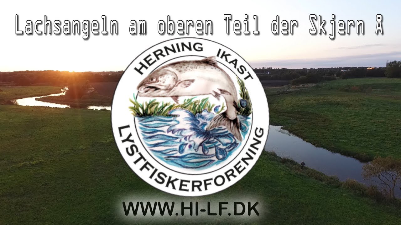 Lachsangeln am oberen Teil der Skjern Å