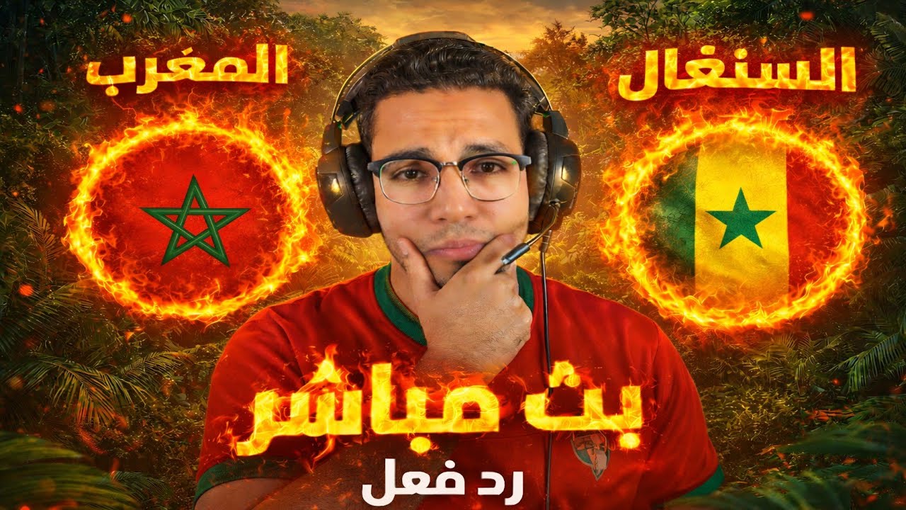 رد فعل | مباراة المغرب والسنغال اليوم في كأس الامم الافريقيه | بث مباشر مباراة المغرب والسنغال اليوم