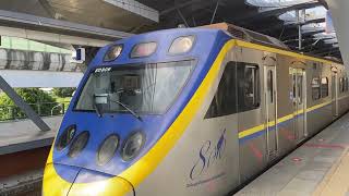 雙EMU800見面!2224次800型區間車往基隆+2203次800型區間車往嘉義離開大慶站