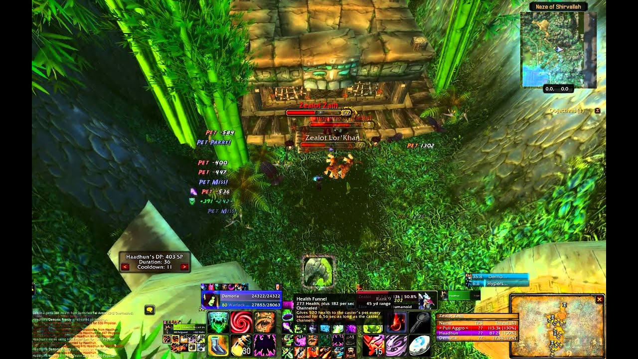 Warlock vs Thekal(Tiger Boss)