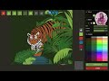 Speedpainting of a tiger in the jungle 🐅🌿#rust