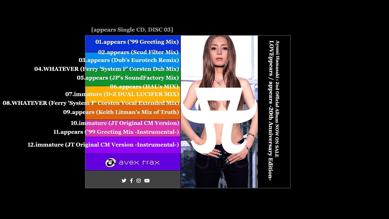 Ayumi Hamasaki (浜崎あゆみ) - LOVEppears／appears [20th