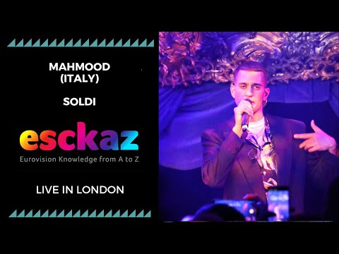 ESCKAZ in London: Mahmood - Italy - Soldi (at London Eurovision Party 2019)
