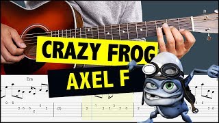 Crazy Frog - Axel F // Easy Guitar Tutorial (MELODY) + TAB