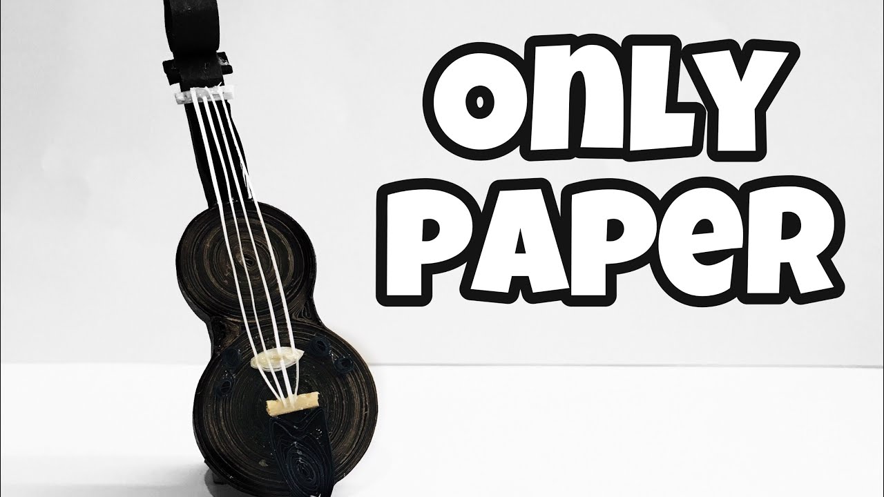 Quilled Guitar make quilling paper GUITAR quilling ideas creative