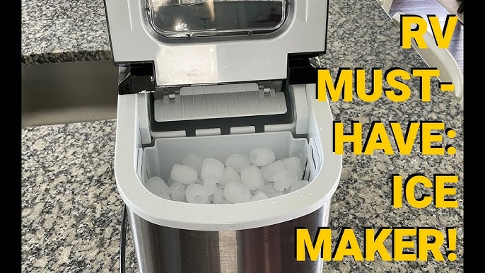 Magic Chef 27 lb Capacity Portable Countertop Ice Maker, Stainless Steel  (Bullet Ice) 