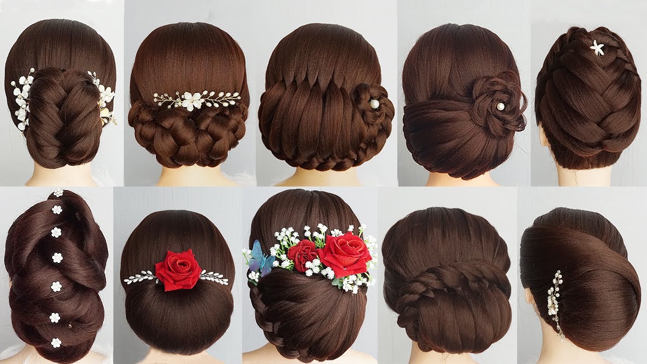 10 Easy And Simple Bun Hairstyles For Ladies – Updo Braid Hairstyles For Wedding & Party