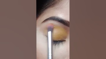Gorgeous yellow soft glam eye makeup short tutorial#shorts#ytshort#yt#viral video#