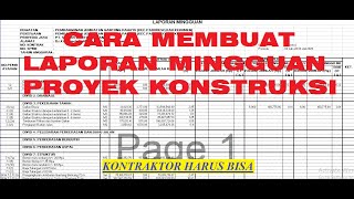 How To Make A Weekly Report For A Construction Project