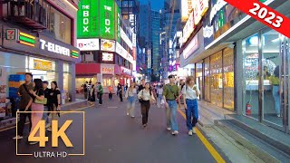 Gangnam, Seoul 🇰🇷 South Korea | Evening Walk | Street Walk | City Tour | 서울 | Virtual Walking 2023