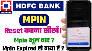 🔥How to reset HDFC App Mpin?| How to reset Mpin in HDFC App | HDFC Bank Mpin reset Kaise Kare. screenshot 4