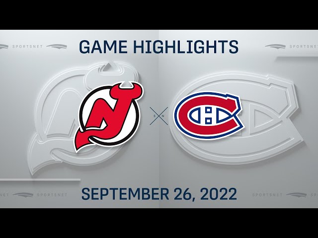 NHL Preseason Highlights  Devils vs. Canadiens - September 26, 2022 