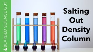 Salting Out Density Column Experiment (Chemistry)