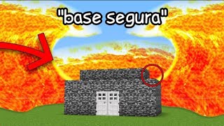 Minecraft: DESAFIO DA BASE 100% SEGURA CONTRA TSUNAMI DE LAVA