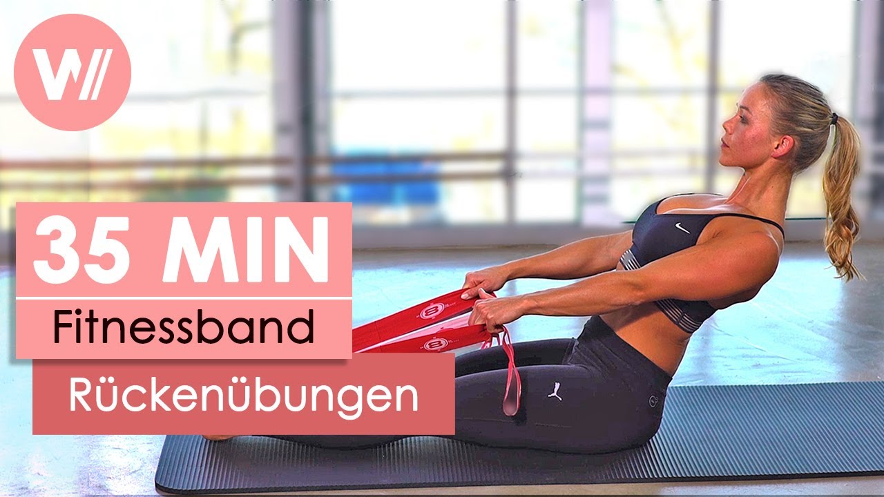 Rückenübungen mit dem Fitnessband - Gym Loop mit Kira von Oertzen - YouTube