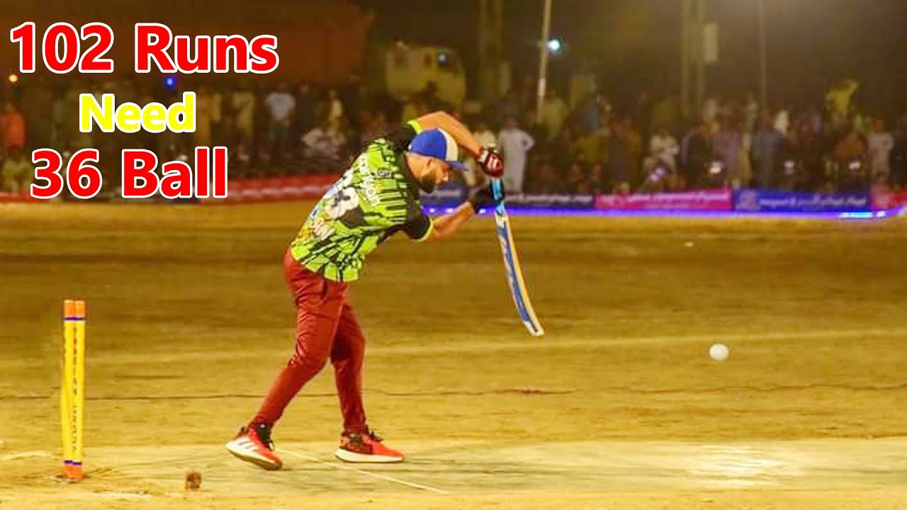 BIG Match 102 Runs Need 36 Ball | Arslan Achi Butt Best Batting ...