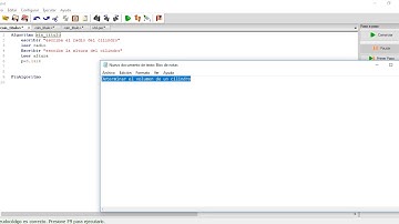 determinar el volumen de un cilindro en pseint