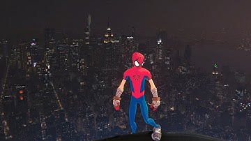 Spider-Man PS4 - Jumping Off Tallest Building In Spider Clan Suit (All Weathers) Best Outfit