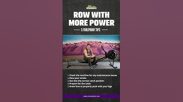 Quick tip to get more power from your row!