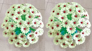 DIY-Paper flowers Guldasta made with Empty Plastic bottles|Paper ka Guldasta Banane ka Tarika #2