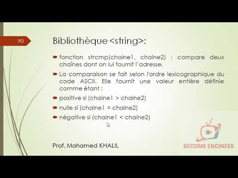 90 LANGAGE C   FONCTION STRCMP - STRNCMP (DARIJA)