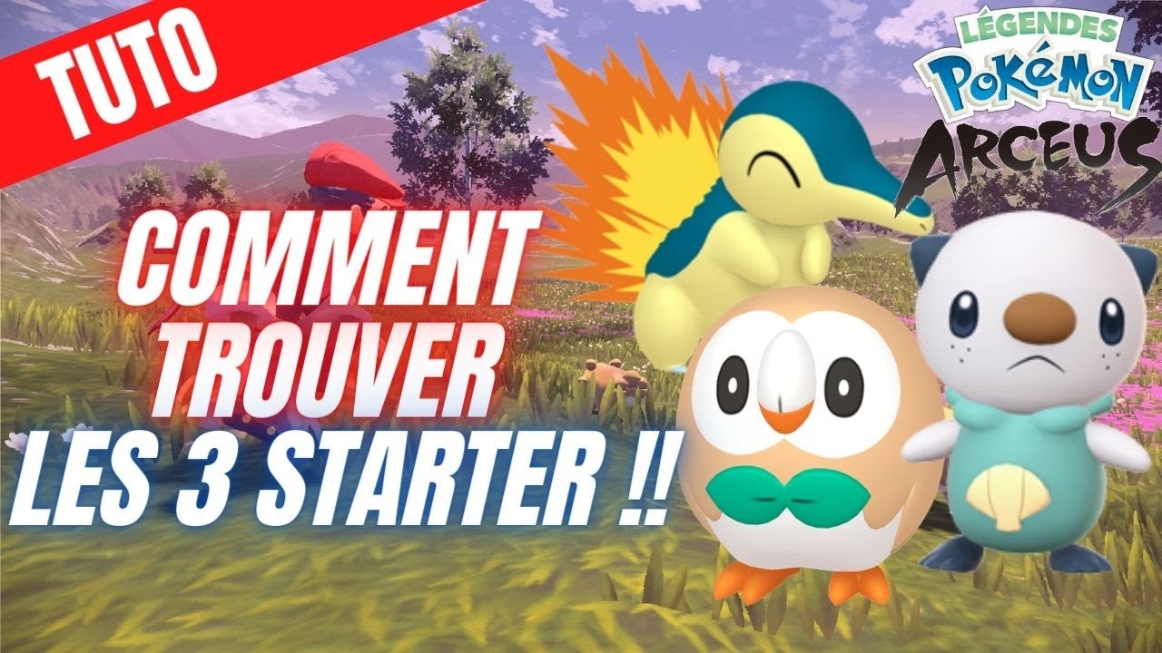 COMMENT TROUVER LES 3 STARTER DANS LEGENDES POKEMON ARCEUS TUTO HERICENDRE MOUSTILLON & BRINDIBOU