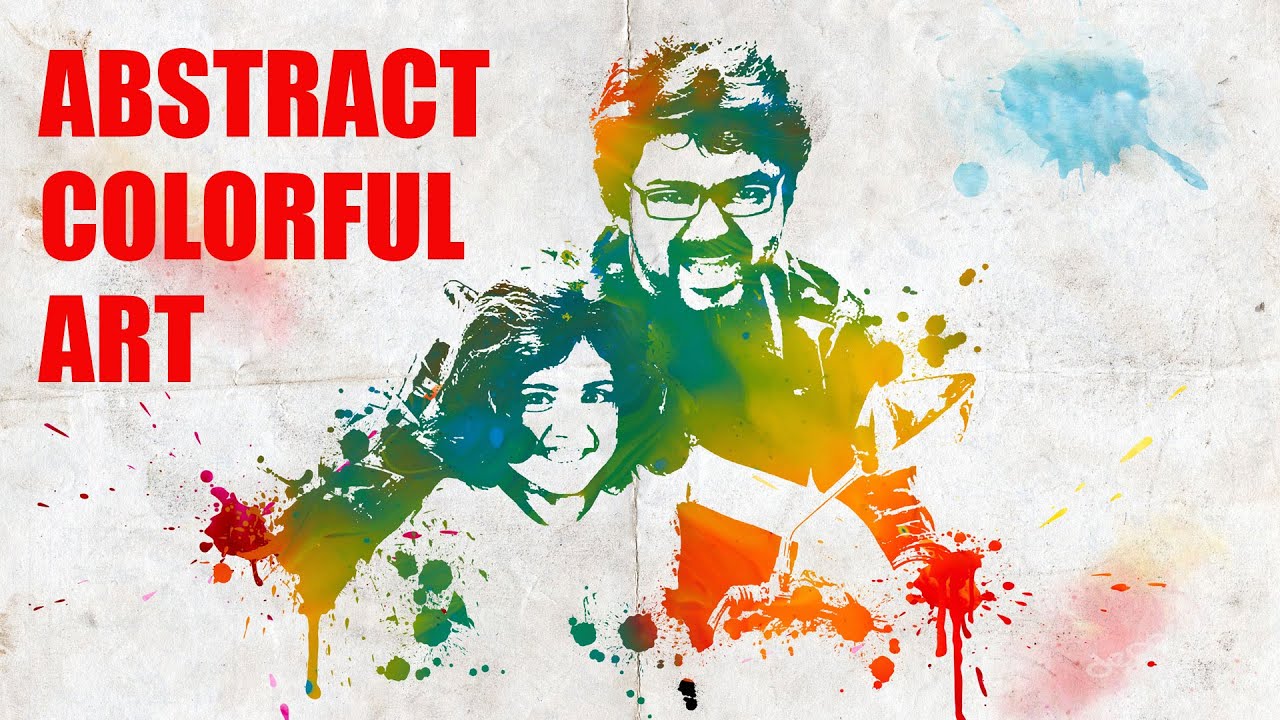 How to Make Brush Effect in Abstract Colorful Art