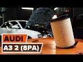 How to change air filter on AUDI A3 2 (8PA) [TUTORIAL AUTODOC]
