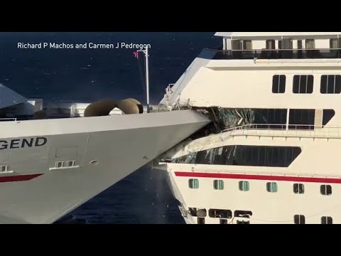 Carnival Glory strikes Carnival Legend in Cozumel, Mexico