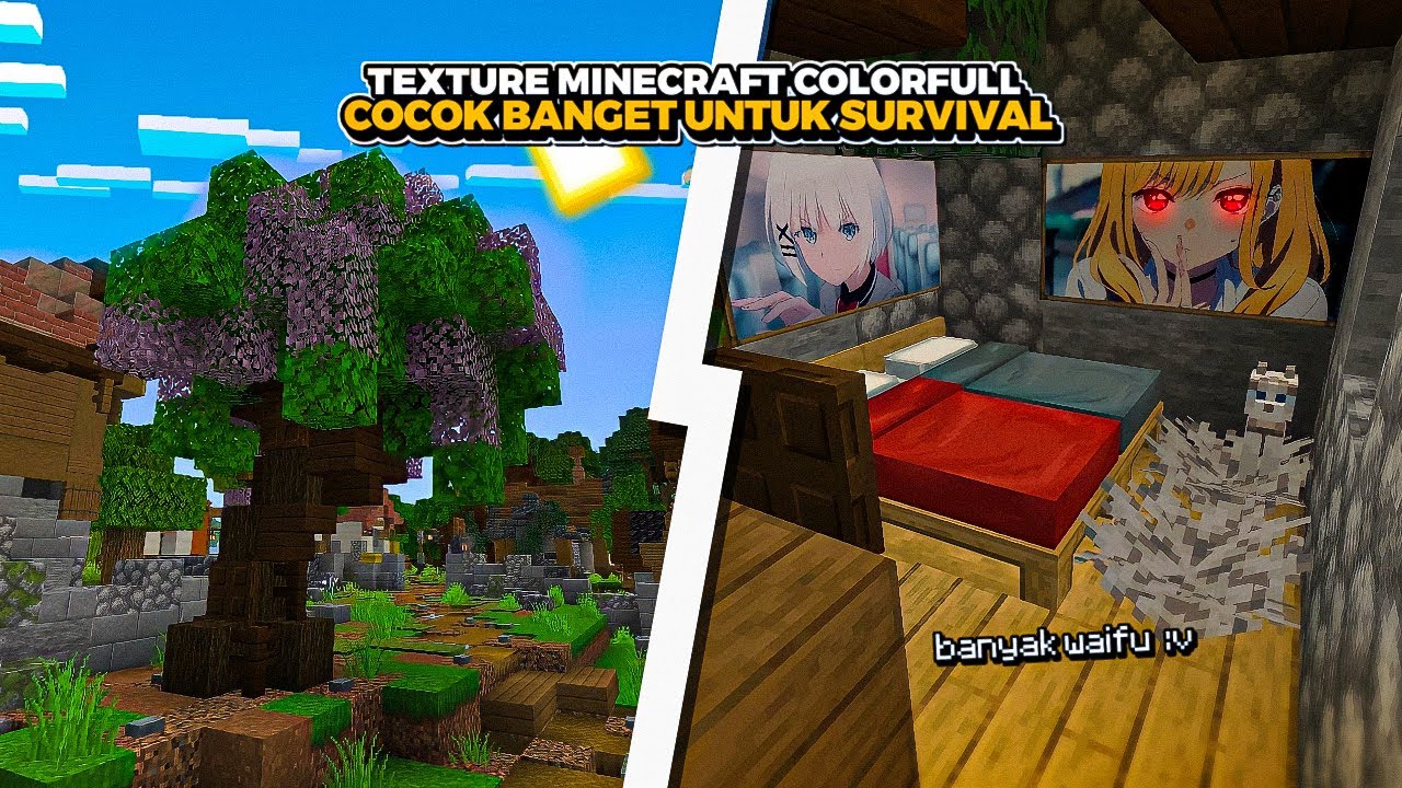 TEXTURE MINECRAFT COLORFULL COCOK UNTUK SURVIVAL MCPE 1.19 !!! - YouTube