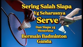 Peraturan Servis Badminton Ganda, cara penerimaan servis #badminton