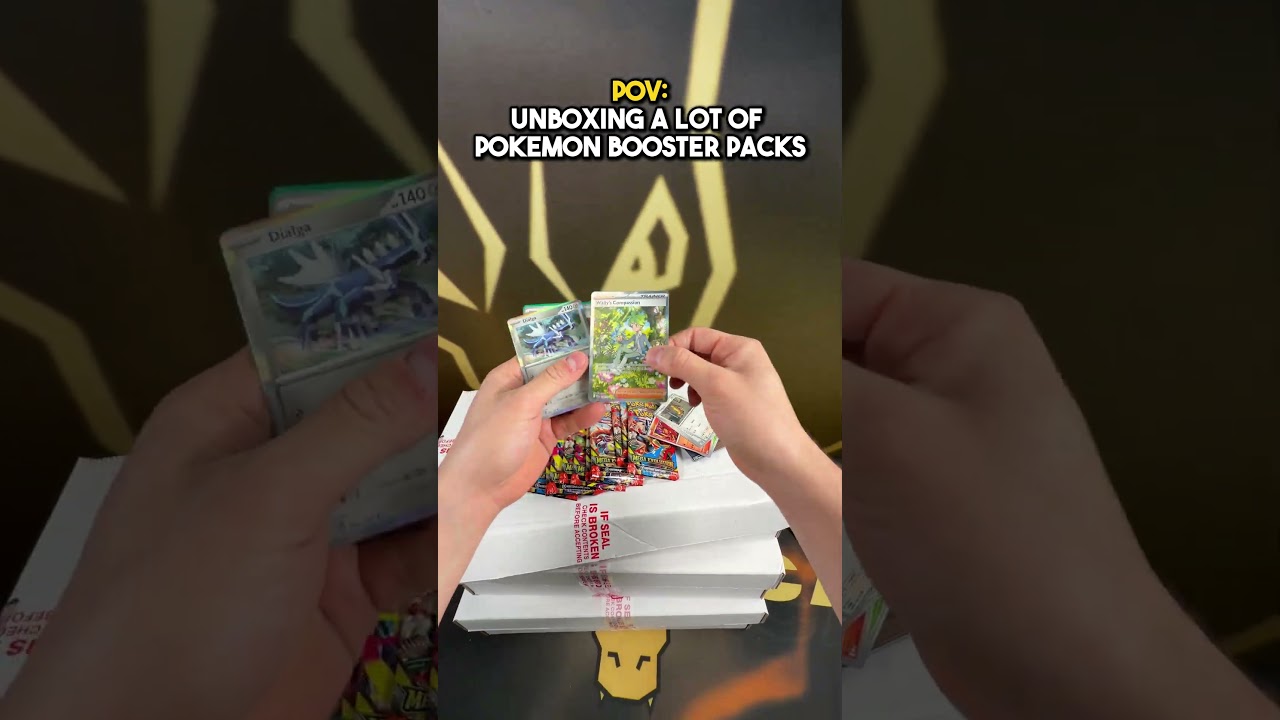 Unboxing a lot of pokemon booster packs