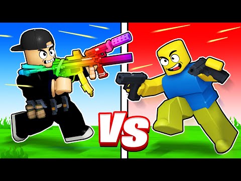 I Cheated With OP Weapons vs My Friends in Roblox