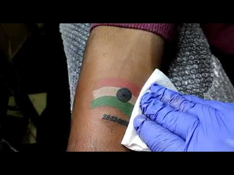 Tattoo uploaded by Shabbir  Indian flag tattoo at OUCH For bookings call  at 7382521886 9848597806  Tattoodo