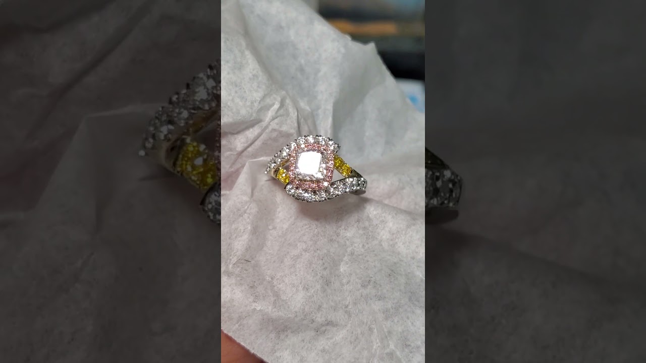 Natural Colorless and Color Diamond Ring by Jelladian