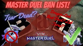 NEW MASTER DUEL BANLIST! RHONGO GONE!? TEAR DEAD? DLINK BEST DECK? WATCH TO FIND OUT?