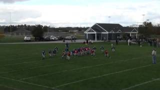 Youth Football Pistol TD...Trick play...Michael #3 throws 30 yard Touchdown to Casey #55